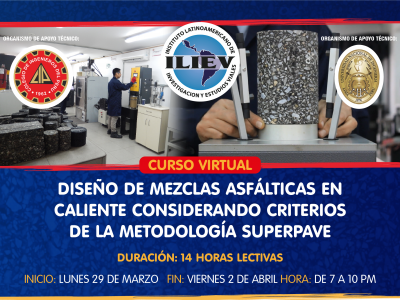 Curso de diseño de mezclas asfálticas en caliente considerando criterios de la metodología Superpave